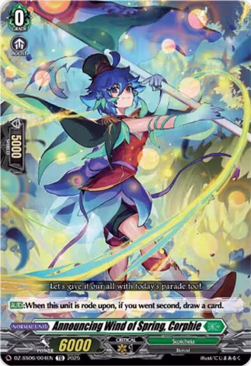 Announcing Wind of Spring, Corphie (DZ-SS06/004EN), DZ-SS06: Master Deckset -Urara Haneyama- — Vanguard card price
