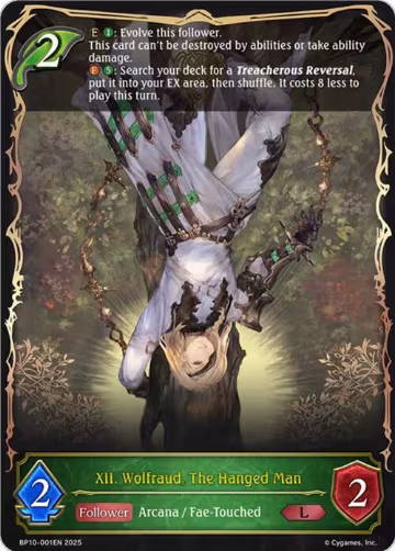 XII. Wolfraud, The Hanged Man (BP10-001EN), Gods of the Arcana — Shadowverse card price
