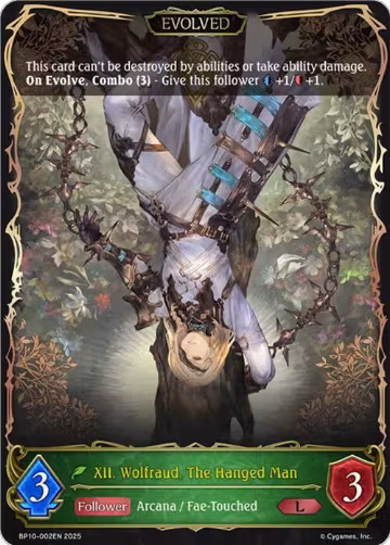 XII. Wolfraud, The Hanged Man (Evolved) (BP10-002EN), Gods of the Arcana — Shadowverse card price