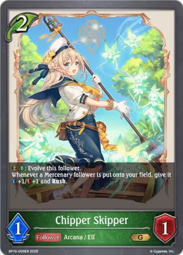 Chipper Skipper (BP10-005EN), Gods of the Arcana — Shadowverse card price