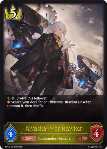 Alyaska, War Hawker (BP10-021EN), Gods of the Arcana — Shadowverse card price