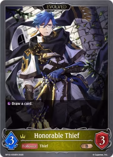 Honorable Thief (Evolved) (BP10-032EN), Gods of the Arcana — Shadowverse card price