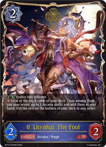 0. Lhynkal, The Fool (BP10-037EN), Gods of the Arcana — Shadowverse card price