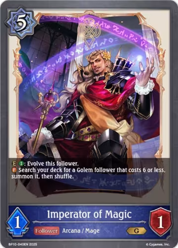Imperator of Magic (BP10-040EN), Gods of the Arcana — Shadowverse card price