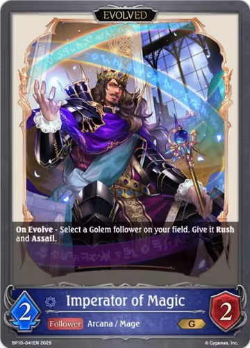 Imperator of Magic (Evolved) (BP10-041EN), Gods of the Arcana — Shadowverse card price