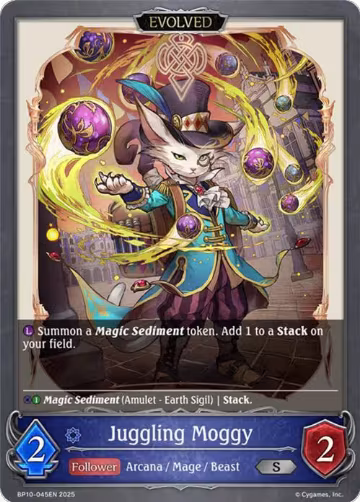 Juggling Moggy (Evolved) (BP10-045EN), Gods of the Arcana — Shadowverse card price