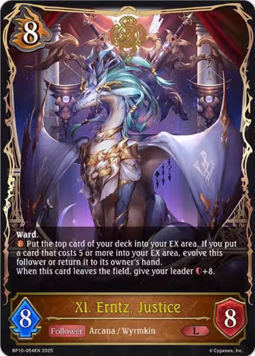 XI. Erntz, Justice (BP10-054EN), Gods of the Arcana — Shadowverse card price