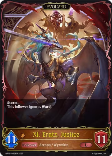 XI. Erntz, Justice (Evolved) (BP10-055EN), Gods of the Arcana — Shadowverse card price