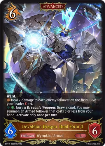 Laevateinn Dragon, Dual Form B (BP10-058EN), Gods of the Arcana — Shadowverse card price