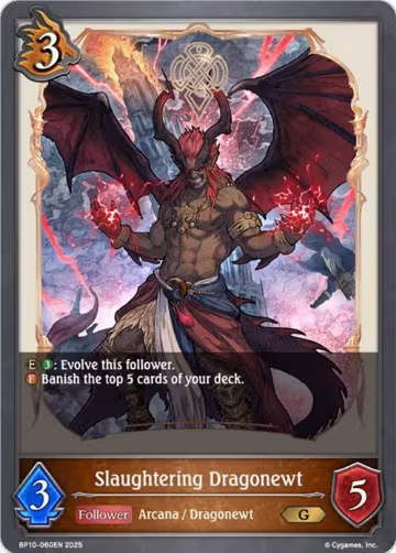Slaughtering Dragonewt (BP10-060EN), Gods of the Arcana — Shadowverse card price
