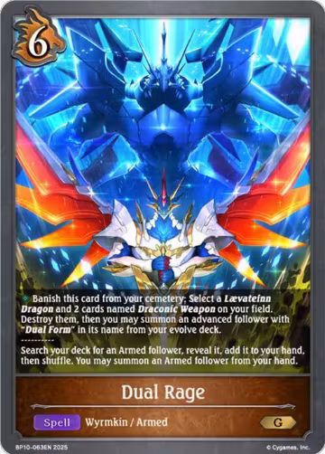 Dual Rage (BP10-063EN), Gods of the Arcana — Shadowverse card price