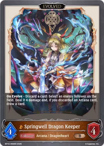 Springwell Dragon Keeper (Evolved) (BP10-069EN), Gods of the Arcana — Shadowverse card price