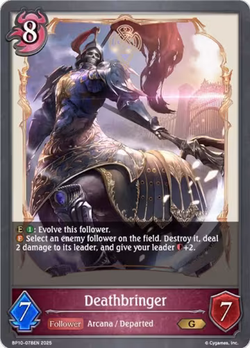 Deathbringer (BP10-078EN), Gods of the Arcana — Shadowverse card price