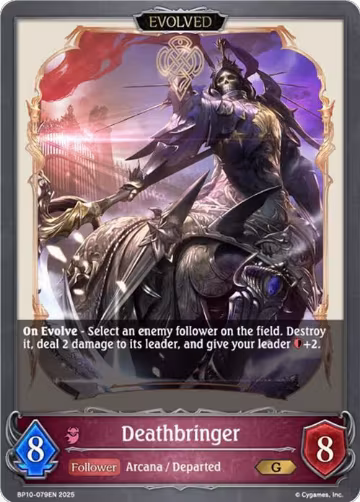 Deathbringer (Evolved) (BP10-079EN), Gods of the Arcana — Shadowverse card price