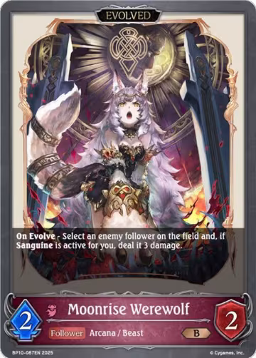 Moonrise Werewolf (Evolved) (BP10-087EN), Gods of the Arcana — Shadowverse card price