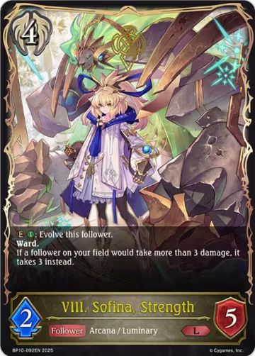 VIII. Sofina, Strength (BP10-092EN), Gods of the Arcana — Shadowverse card price