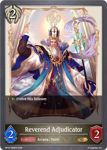 Reverend Adjudicator (BP10-095EN), Gods of the Arcana — Shadowverse card price