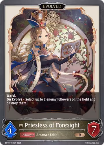 Priestess of Foresight (Evolved) (BP10-104EN), Gods of the Arcana — Shadowverse card price