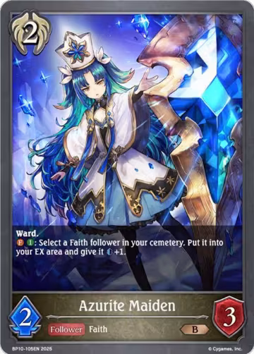 Azurite Maiden (BP10-105EN), Gods of the Arcana — Shadowverse card price