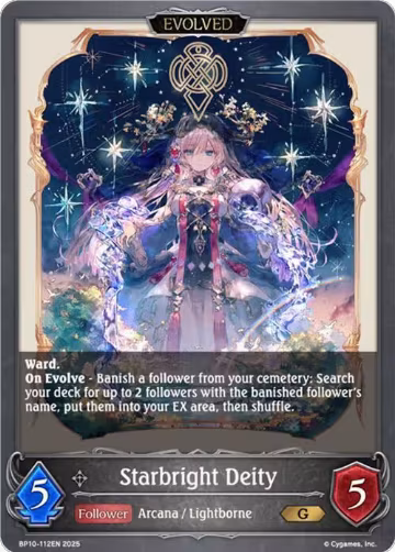 Starbright Deity (Evolved) (BP10-112EN), Gods of the Arcana — Shadowverse card price