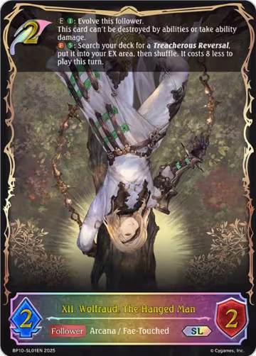 XII. Wolfraud, The Hanged Man (SL) (BP10-SL01EN), Gods of the Arcana — Shadowverse card price