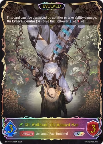 XII. Wolfraud, The Hanged Man (Evolved) (SL) (BP10-SL02EN), Gods of the Arcana — Shadowverse card price