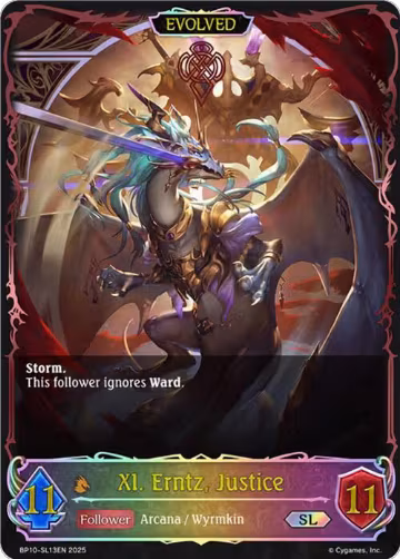 XI. Erntz, Justice (Evolved) (SL) (BP10-SL13EN), Gods of the Arcana — Shadowverse card price