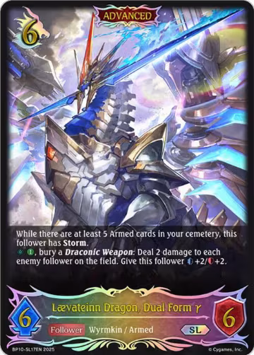 Laevateinn Dragon, Dual Form y (SL) (BP10-SL17EN), Gods of the Arcana — Shadowverse card price