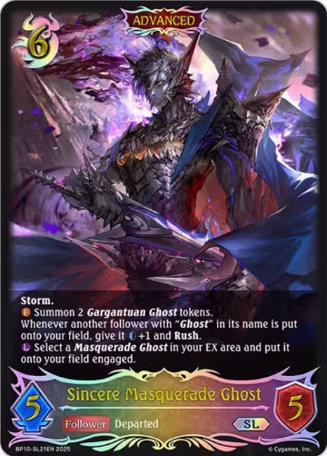 Sincere Masquerade Ghost (SL) (BP10-SL21EN), Gods of the Arcana — Shadowverse card price
