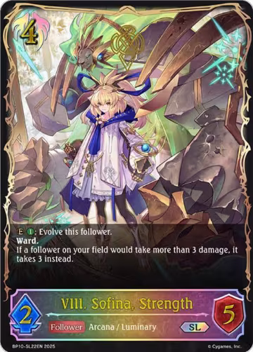 VIII. Sofina, Strength (SL) (BP10-SL22EN), Gods of the Arcana — Shadowverse card price