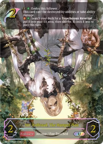 XII. Wolfraud, The Hanged Man (U) (BP10-U01EN), Gods of the Arcana — Shadowverse card price