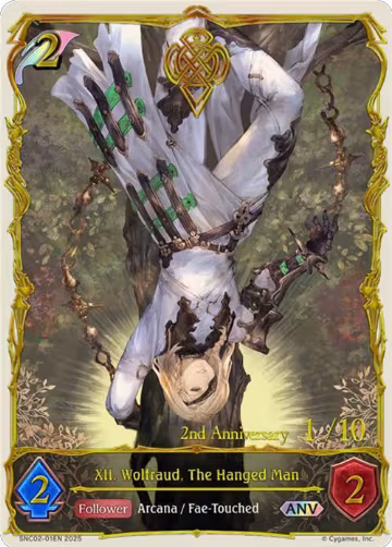 XII. Wolfraud, The Hanged Man (ANV) (SNC02-01EN), Gods of the Arcana — Shadowverse card price