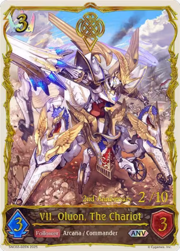 VII. Oluon, The Chariot (ANV) (SNC02-02EN), Gods of the Arcana — Shadowverse card price