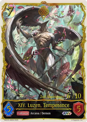 XIV. Luzen, Temperance (ANV) (SNC02-06EN), Gods of the Arcana — Shadowverse card price