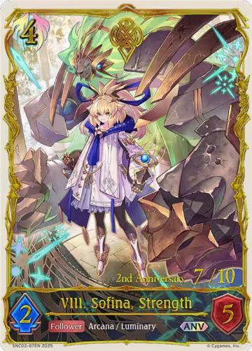 VIII. Sofina, Strength (ANV) (SNC02-07EN), Gods of the Arcana — Shadowverse card price