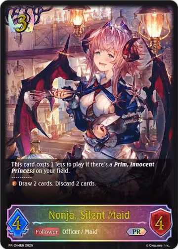 Nonja, Silent Maid (PR-244EN), Shadowverse: Evolve Promo Cards — Shadowverse card price