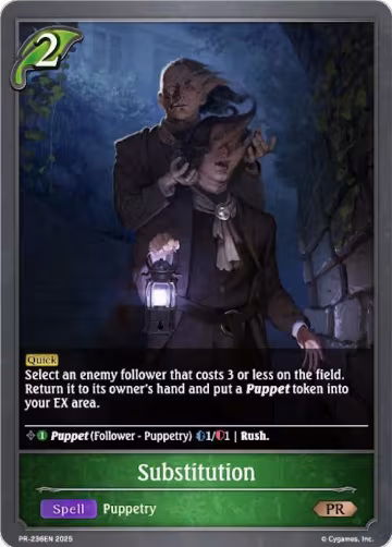 Substitution (PR-236EN), Shadowverse: Evolve Promo Cards — Shadowverse card price