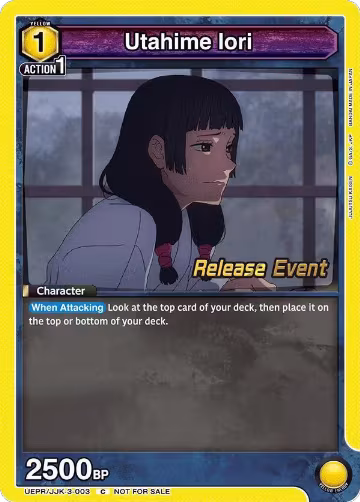 Utahime Iori (UEPR/JJK-3-003), UEX02BT: Jujutsu Kaisen Vol.2 Release Event Cards — Union Arena card price