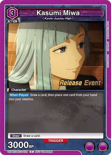 Kasumi Miwa (UEPR/JJK-3-028), UEX02BT: Jujutsu Kaisen Vol.2 Release Event Cards — Union Arena card price