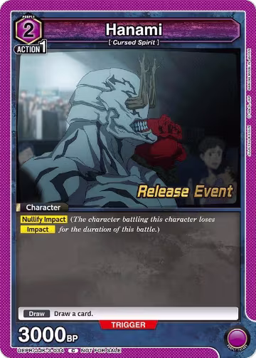 Hanami (034) (UEPR/JJK-3-034), UEX02BT: Jujutsu Kaisen Vol.2 Release Event Cards — Union Arena card price
