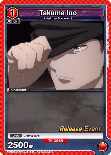 Takuma Ino (UEPR/JJK-3-045), UEX02BT: Jujutsu Kaisen Vol.2 Release Event Cards — Union Arena card price