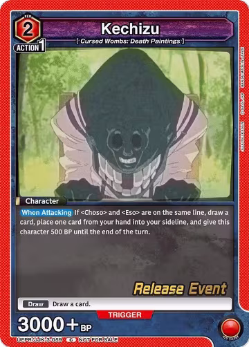 Kechizu (UEPR/JJK-3-059), UEX02BT: Jujutsu Kaisen Vol.2 Release Event Cards — Union Arena card price