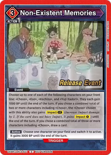 Non-Existent Memories (UEPR/JJK-3-071), UEX02BT: Jujutsu Kaisen Vol.2 Release Event Cards — Union Arena card price