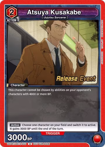 Atsuya Kusakabe (UEPR/JJK-3-050), UEX02BT: Jujutsu Kaisen Vol.2 Release Event Cards — Union Arena card price
