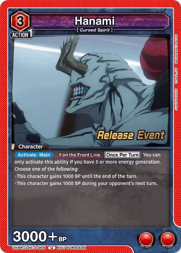 Hanami (066) (UEPR/JJK-3-066), UEX02BT: Jujutsu Kaisen Vol.2 Release Event Cards — Union Arena card price