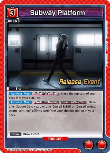 Subway Platform (UEPR/JJK-3-068), UEX02BT: Jujutsu Kaisen Vol.2 Release Event Cards — Union Arena card price