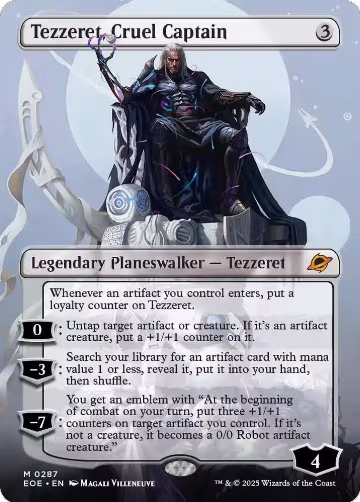 Tezzeret, Cruel Captain (Borderless) (287), Edge of Eternities — Magic card price