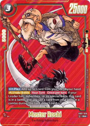 Master Roshi (Alternate Art) (SB01-050), Manga Booster 01 — DB Fusion card price