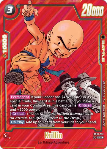 Krillin - SB01-051 (Alternate Art) (SB01-051), Manga Booster 01 — DB Fusion card price