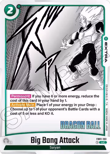 Big Bang Attack (FB01-103), Manga Booster 01 — DB Fusion card price